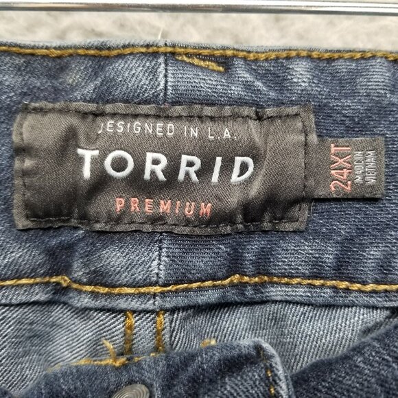 Torrid Jeans Womens Plus 24 Extra Tall Blue Jeggings Stretch Denim - Picture 4 of 15